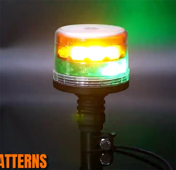 ECE R65 Baharu 24V Berputar Kuasa Tinggi LED Amber Lensa Amber Lampu Suar IP66 Kalis Air ABS PC Perlombongan Lori